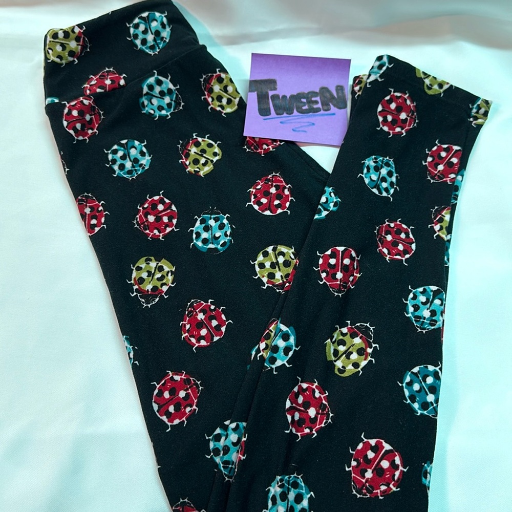 TWEEN Lularoe Legging // Multicolor Ladybug Print